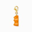 Gold-plated charm pendant goldbears in orange from the Charm Club collection in the THOMAS SABO online store